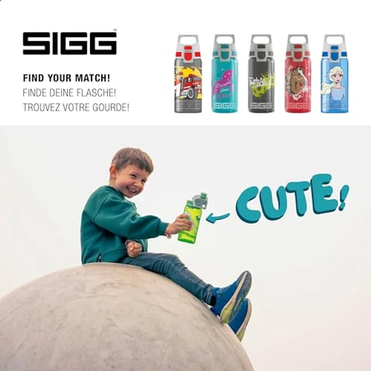 Sigg VIVA ONE Aqua, Sport, 0.5 L, Polypropylen, BPA Frei, Türkis Trinkflasche, Kunststoff, 0.5 Liter – Bild 5