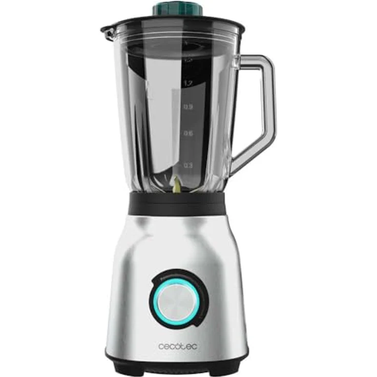 Cecotec Standmixer Power Black Titanium 1800MAX Blend It, 1800 W, 5 Geschwindigkeiten, 6 Edelstahlklingen, Ice-Crush-Funktion, Turbo- und Smoothie-Funktion, AutoClean-Funktion – Bild 2