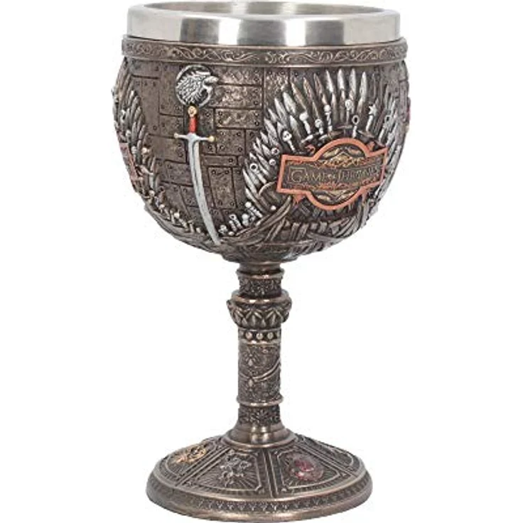 Nemesis Now Kelch aus Eisernem Thron, 17 cm, Bronze, handbemalt mit herausnehmbaren Edelstahleinsatz, offizielles Game of Thrones Lizenzprodukt – Bild 2