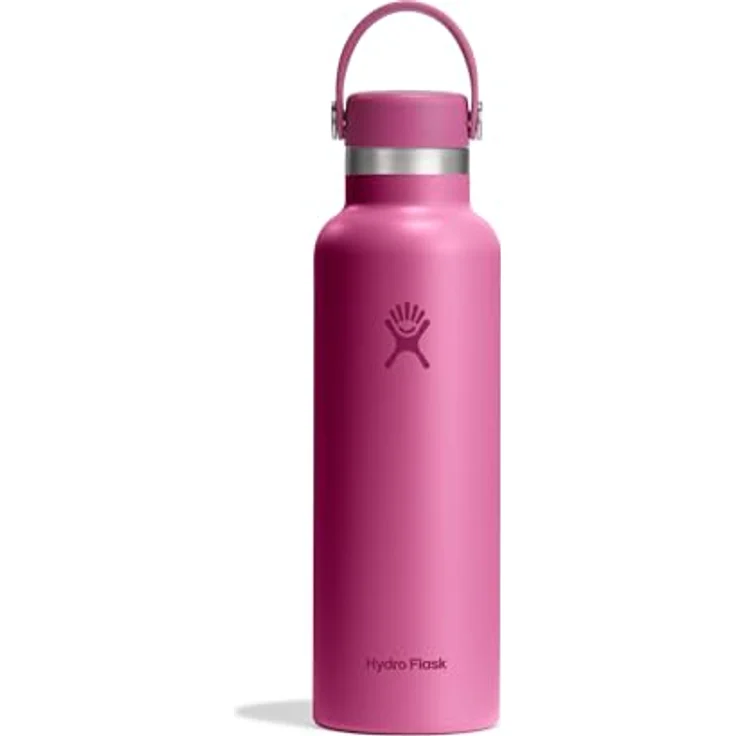 Hydro Flask Standard Mouth Trinkflasche 621ml (21 oz) - Isolierte Wasserflasche aus Edelstahl - Auslaufsicherer Flex Deckel & Gurt - Reef – Bild 1
