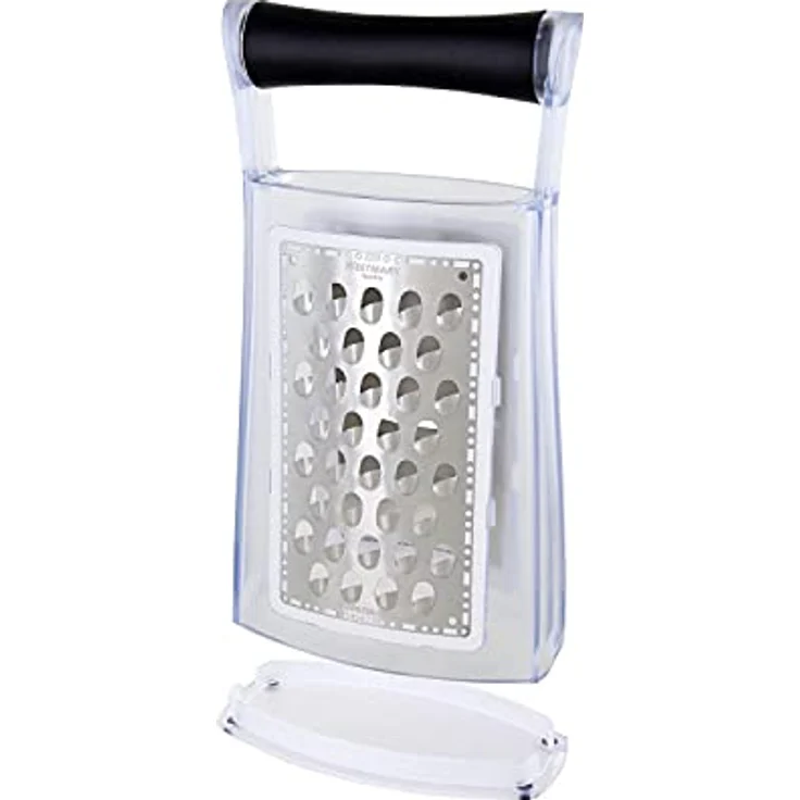 Westmark Turmreibe--hobel mit Auffangbehälter, Höhe: 23,5 cm, Rostfreier Edelstahl-Kunststoff, Technicus-Duo, Silber-Schwarz-Transparent, 14342270 – Bild 6
