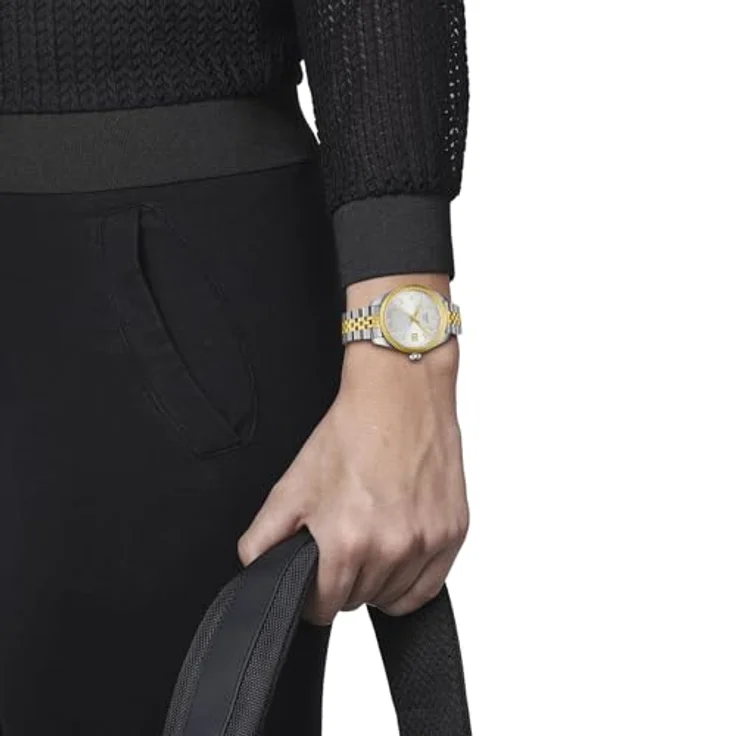 Tissot Klassische Uhr T1562102203100, Quarzwerk, Edelstahlgehäuse mit gelbgoldener PVD-Beschichtung, 34 mm, Edelstahlarmband, wasserdicht bis 10 bar – Bild 5