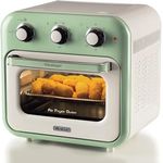 Ariete 4632 Vintage Heißluftfritteuse und Backofen, 1400 W, 2in1, 16 l Fassungsvermögen, inklusive Zubehör, 60-Minuten-Timer, Doppelglas, Grün