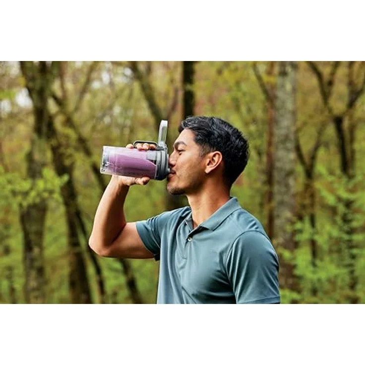 Ninja BC251EUGY, Tragbarer Mixer, 0,57 l, leistungsstarker Eis-Crusher, grau-transparent, kabellos, Auto-iQ-Technologie – Bild 2