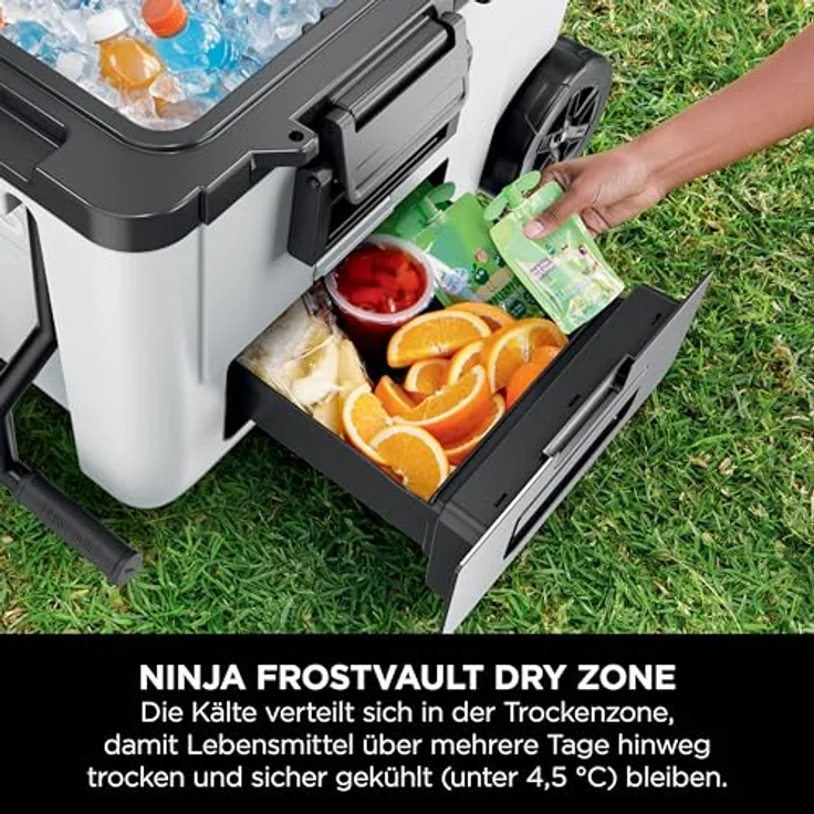 Ninja FrostVault 42L Kühlbox mit Rädern und Trockenzone wolkenweiß FB245EUWH – Bild 4