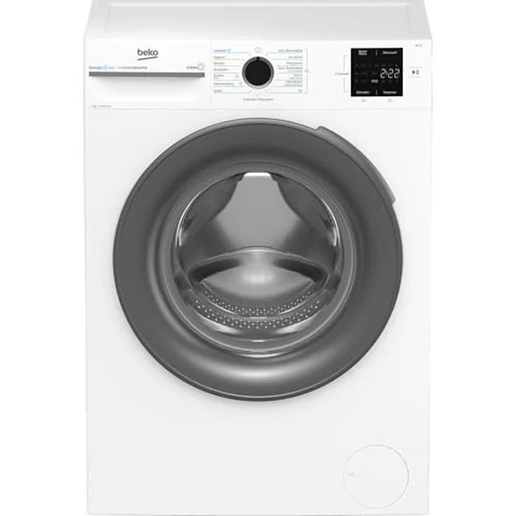 Beko BM3WFU4741W1 Waschmaschine, 7kg Frontlader mit SteamCure, Coldwash und ProSmart Inverter Motor, Weiß – Bild 1