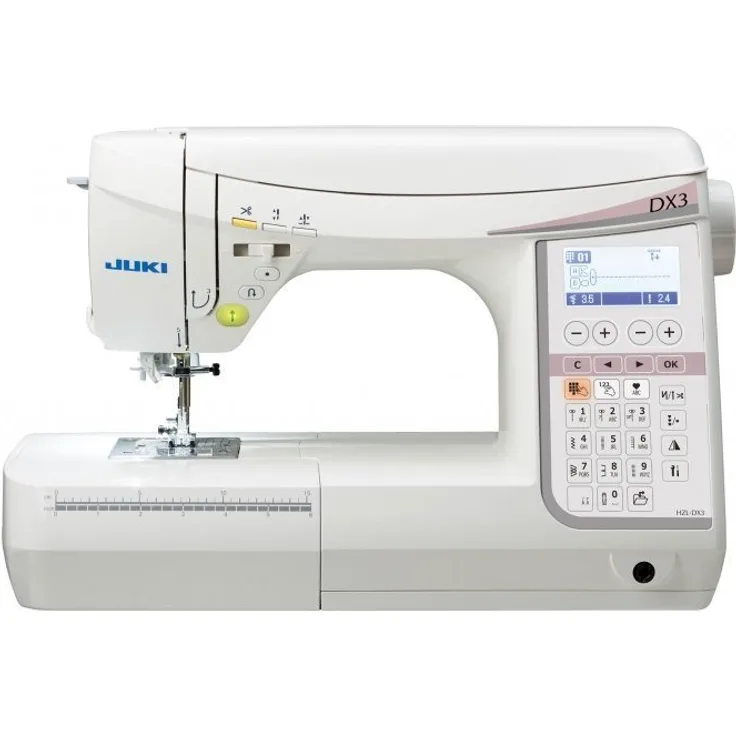 Juki HZL-DX3, Nähmaschine mit 158 Programmen, automatischem Nadeleinfädler und einstellbarer Startgeschwindigkeit