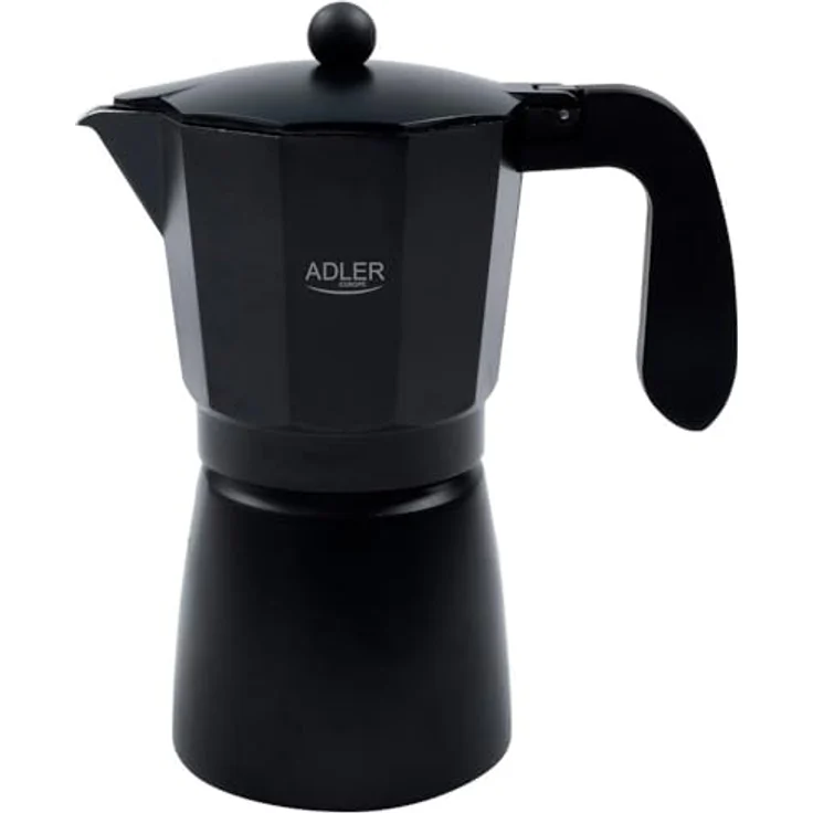 Adler AD 4429, Espressokocher für Herdplatten, 520ml, 9 Tassen, schwarz – Bild 2