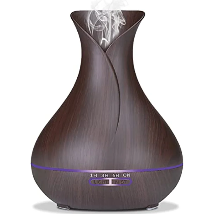 PLATINET Luftbefeuchter und Diffusor, Braun, Dunkles Holz, 400 ml, mit LED-Farben und Zeitmodi – Bild 5