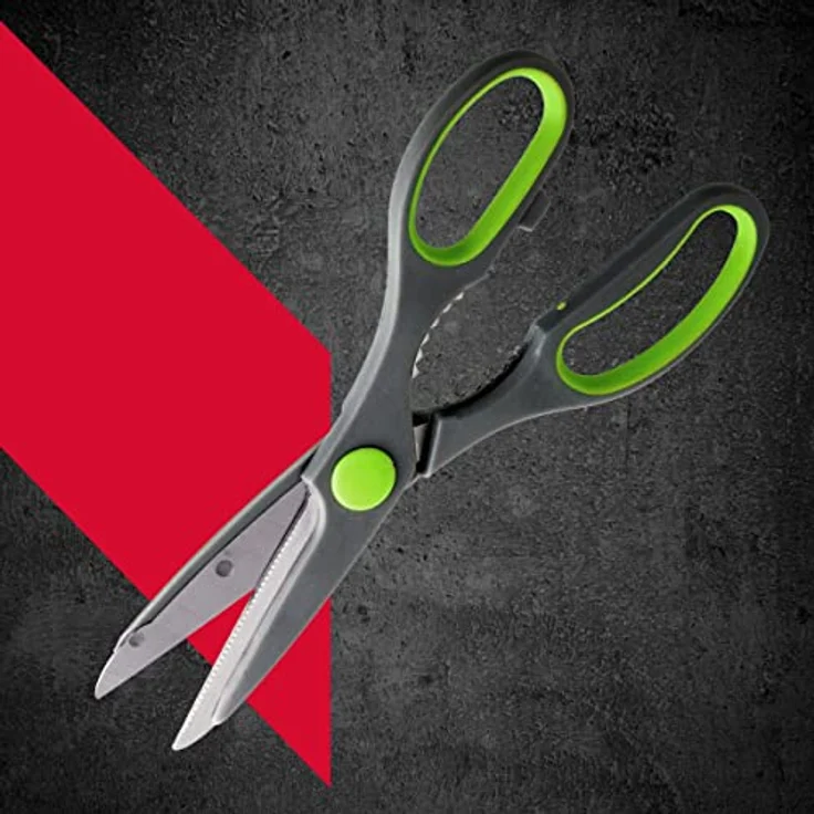 FACKELMANN Superschere mit Öffner Nirosta-Praktika 21cm in grau-grün-Silber, Klinge: Edelstahl, ca – Bild 5