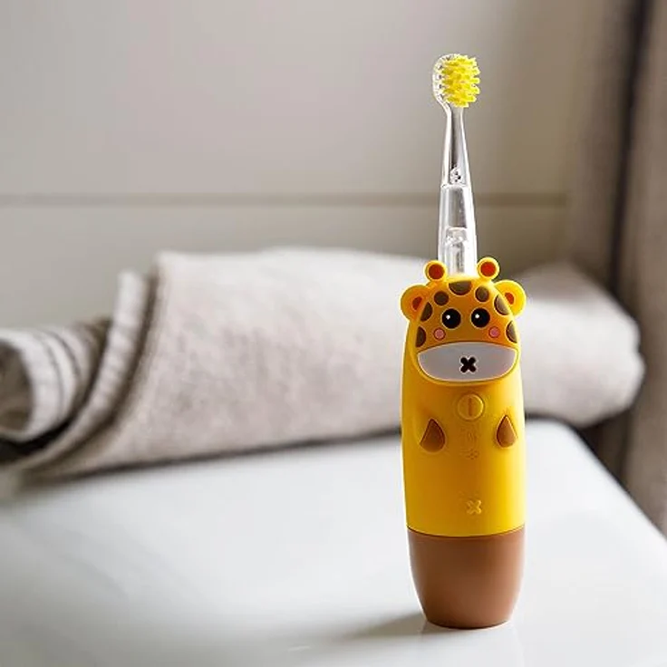 Innogio Elektrische Zahnbürste Sonic Zahnbürste Giraffe gelb, für Kinder von 2 bis 12 Jahren mit 2-Minuten-Timer – Bild 2