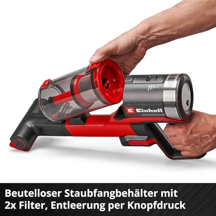 Einhell Akku-Stielstaubsauger TE-SV 18/270 Li BL-Solo, beutellos, kraftvoller Brushless Motor, 2-in-1 Design, LED-Display, ohne Akku und Ladegerät – Bild 10
