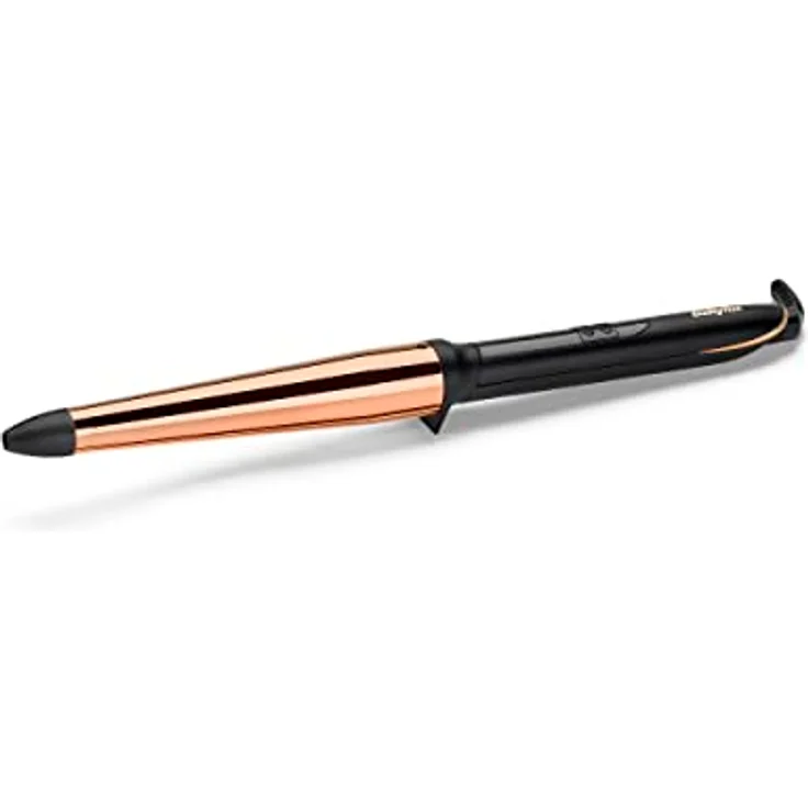 BaByliss Salon Brilliance Conical Wand, Professioneller Lockenstab mit hochwertiger Titan-Beschichtung, 19-32 mm konisches Frisiereisen, 6 digitale Heizstufen von 160°C bis 210°C, C458E – Bild 1