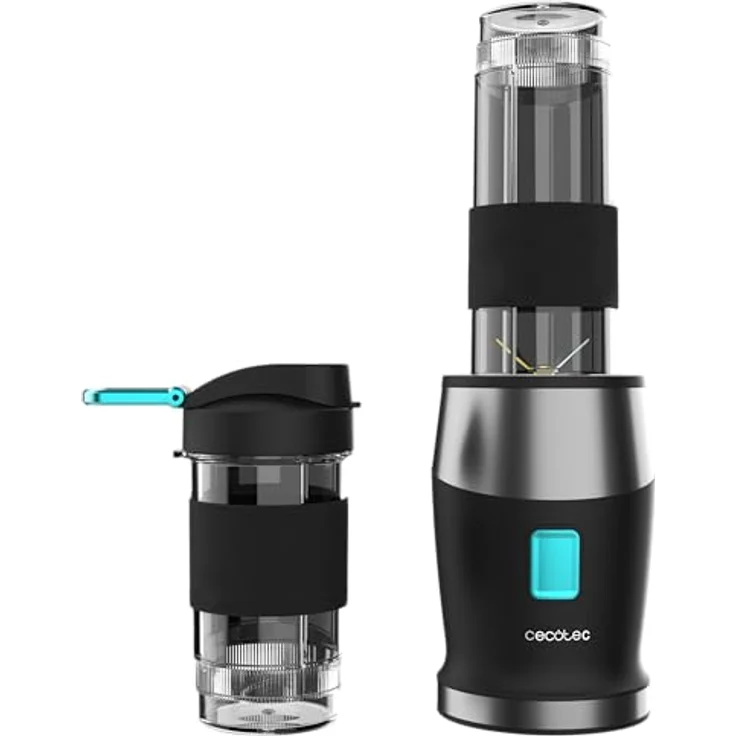 Cecotec Tragbarer Standmixer Power Titanium 900 ProGo, 900W, 2 Tragbare Becher à 570ml, 4 Titanbeschichtete Klingen, Ergonomischer Griff, Einfach zu reinigen – Bild 2
