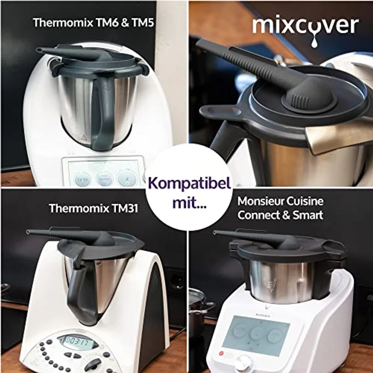 mixcover Steamy Dampfumleiter kompatibel mit Thermomix TM6 TM5 TM31 Monsieur Cuisine Connect Monsieur Cuisine Smart Dunstabzug Dampfaufsatz Möbelschutz Dampfumlenk aus Silikon – Bild 5