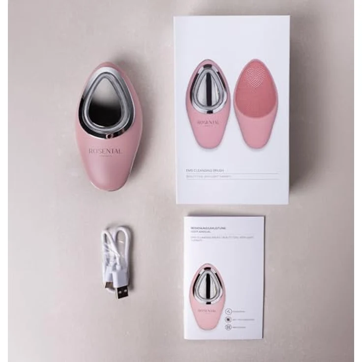 Rosental Organics EMS Cleansing Brush, Gesichtsreinigungsbürste mit Vibration, EMS & Lichttherapie, Silikonbürste für effektive Tiefenreinigung und Hautelastizität – Bild 6