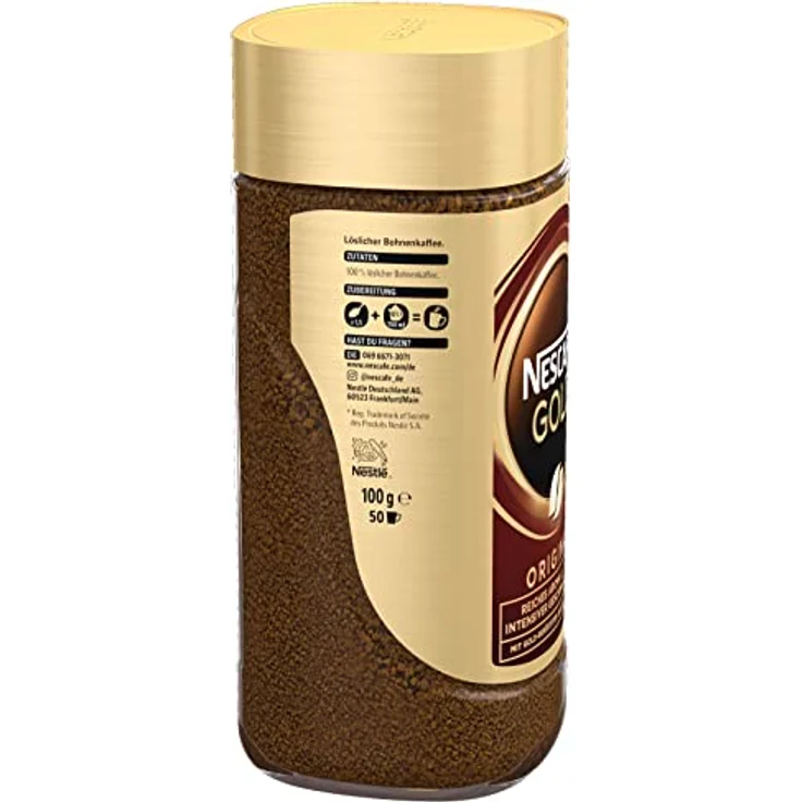 Nescafé Gold Original, löslicher Kaffee, 10er Pack (10 x 100 g) – Bild 6