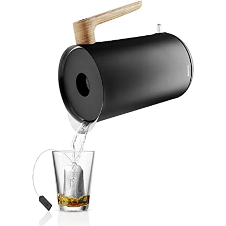 Eva Solo Wasserkocher Nordic Kitchen, 2200W, 1500 ml, kabellos, Edelstahl und Kunststoff, mit Eichen­holzgriff, schwarz – Bild 6