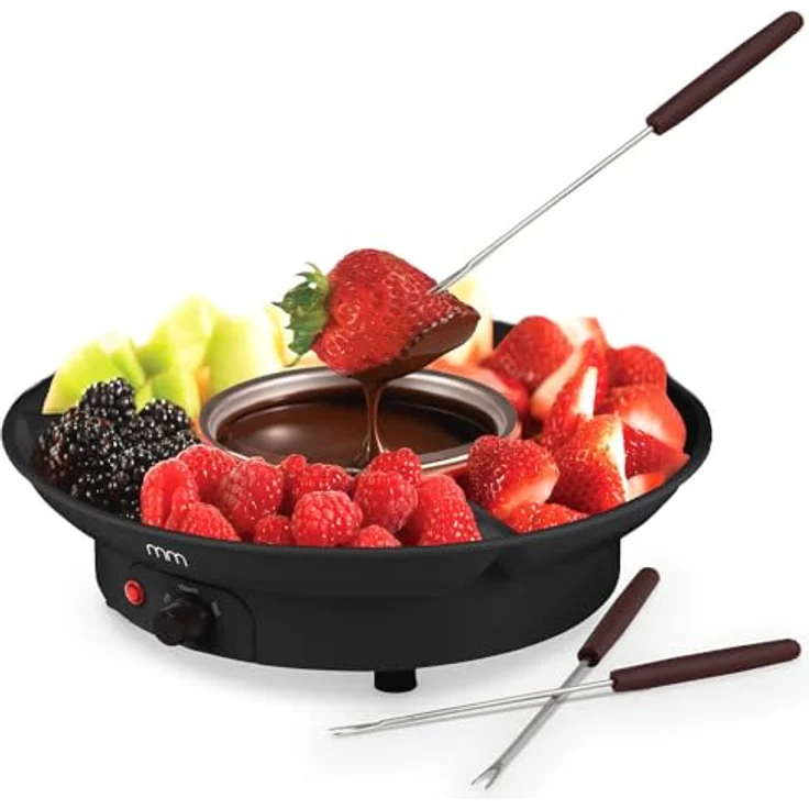 MikaMax Elektrisches Fondue-Set – Fondue für Käse und Schokolade, Electric Fondue, 260 ml – Inklusive 2 Gabeln – Bild 4