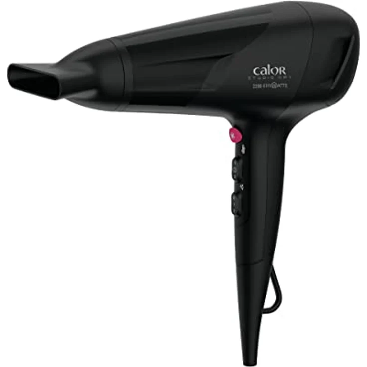 Calor Studio Dry Haartrockner, EffiWatt-Technologie für reduzierten Energieverbrauch, 6 Geschwindigkeits-/Temperatureinstellungen, Hub, Frischlufttaste, abnehmbarer Grill hinten CV5803C0 – Bild 1