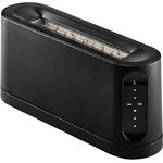 Jacob Jensen Langschlitztoaster Schwarz, 850 W für 2 Scheiben mit Soft-Lift-Mechanismus und 7 Bräunungsstufen