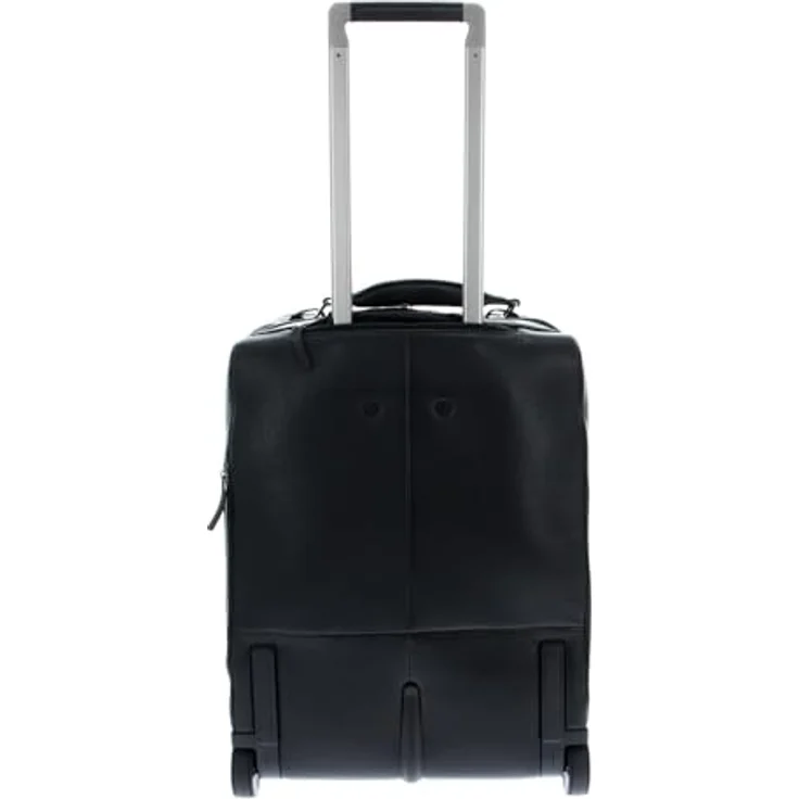 PIQUADRO Modus Trolley Cabin, Leder-Koffertrolley mit 2 Rädern, 15,6 Zoll Fächern, 47 Liter, Schwarz, 50 cm – Bild 4