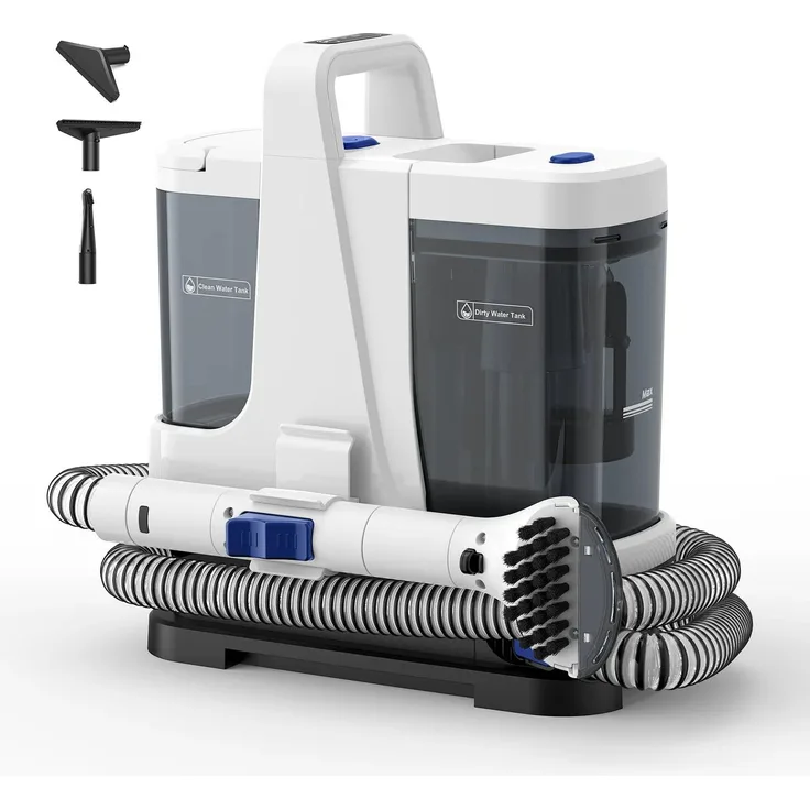Lubluelu V9 Tragbarer Polster- und Fleckenreiniger, Multi-Mode Reinigungssystem mit Hochtemperaturdampf und 1450W Motor