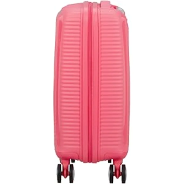 American Tourister Soundbox Mini - Spinner XS, Kindergepäck, 47 cm, 22 L, Rosa (Sun Kissed Coral), Robustes Polypropylen, Personalisierungs-Stickerbogen, 100 % recyceltes Rpet-Futter – Bild 3
