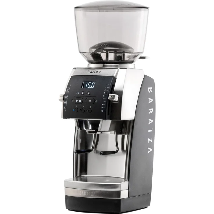 Baratza Vario +, Elektrische Kaffeemühle mit 54 mm keramischen Mahlscheiben, Schwarz, 220 Mahlgradeinstellungen und digitaler Steuerung