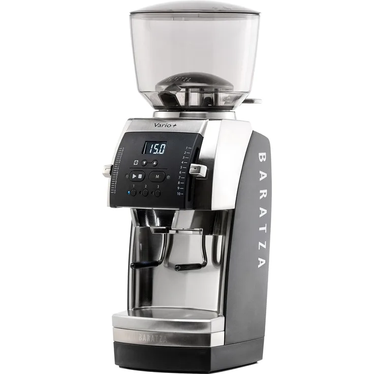 Baratza Vario +, Elektrische Kaffeemühle mit 54 mm keramischen Mahlscheiben, Schwarz, 220 Mahlgradeinstellungen und digitaler Steuerung