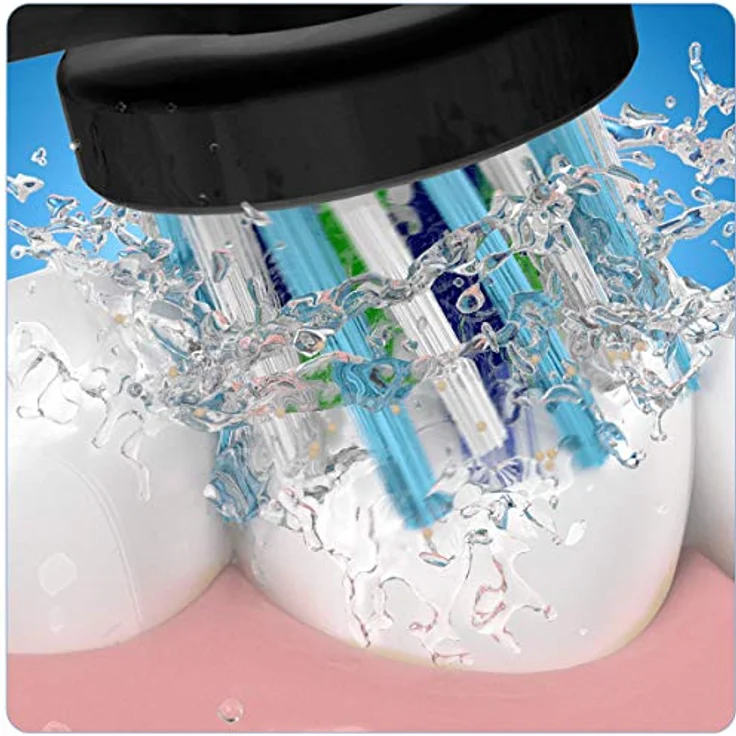 Oral-B CrossAction Black Edition Aufsteckbürsten, Borsten im 16-Grad Winkel für eine überlegene Reinigung, 3er-Pack, schwarz – Bild 3