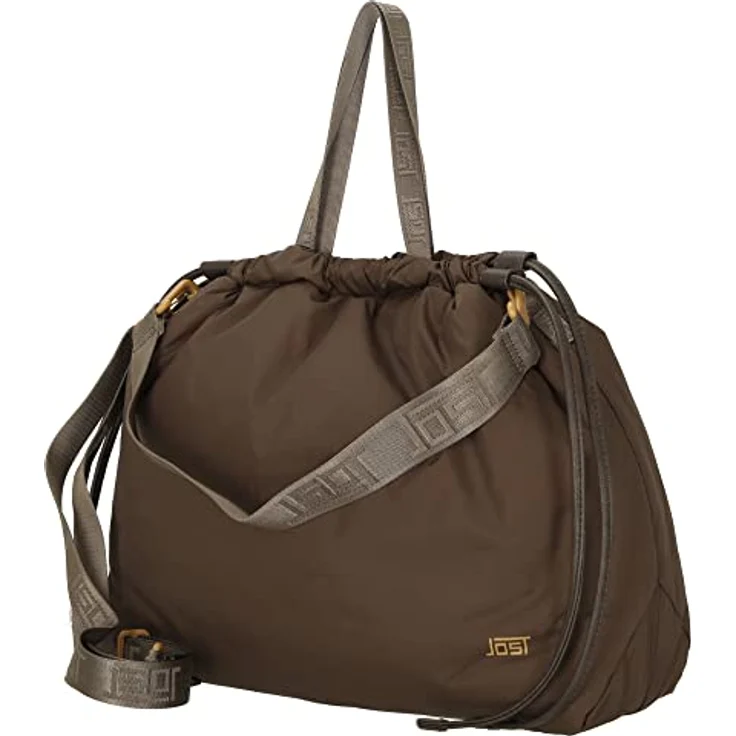 Jost Kemi Shopper, Lässige Schultertasche aus Nylon in Braun mit gut durchdachter Innenausstattung, 43x16x36 cm, 0.86 kg – Bild 2