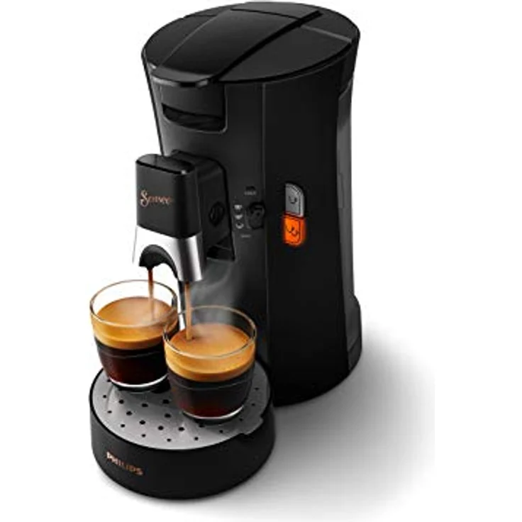 Philips Domestic Appliances CSA240/61 Kaffeepadmaschine Senseo Select Eco, Intensity Plus, Crema Plus, Memo-Funktion Schwarz – Bild 4