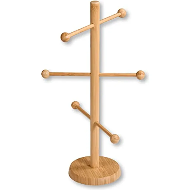 KESPER | Brez'n- und Wurstständer, 6-armig, Material: Bambus, Maße: Ø 15 cm/Höhe: 50 cm, Farbe: Braun | 58616