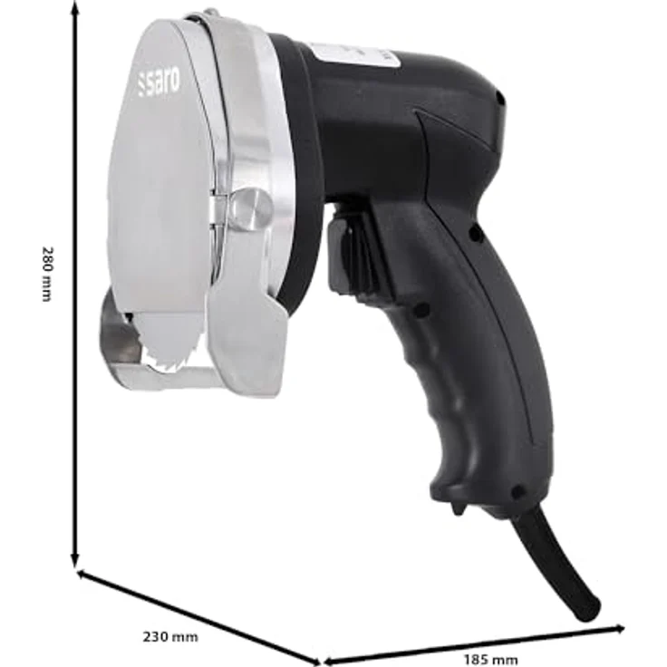 Saro 418-1020 ED 100 elektrisches Profi Schneidemesser für Döner und Gyros, Schwarz – Bild 9