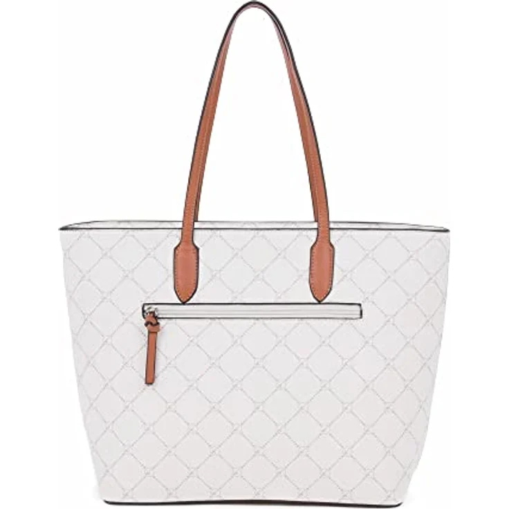 Tamaris Shopper TAS Anastasia, für Damen, Echtleder-Optik, Karo-Design, mit Logo-Anhänger – Bild 4