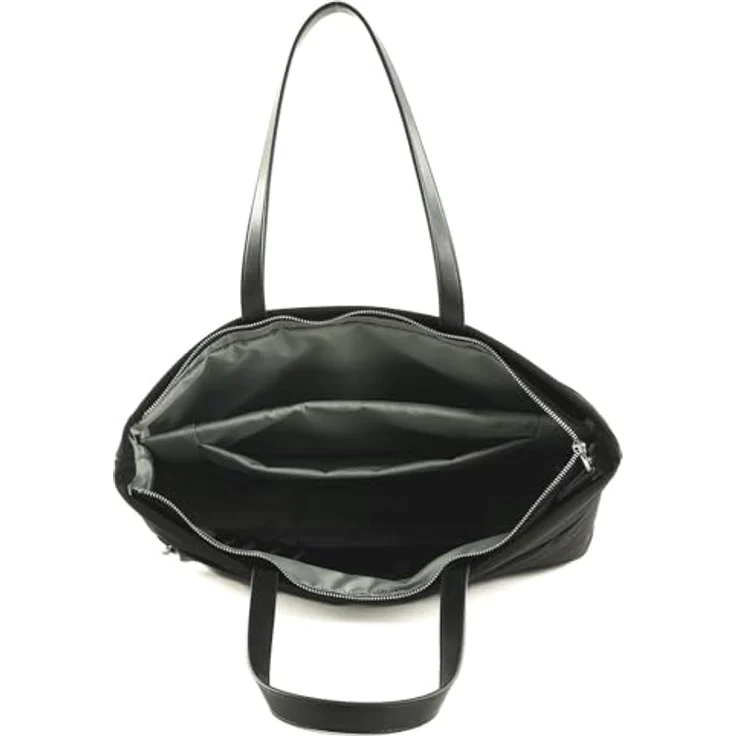 Mandarina Duck Hunter Shopper PC VCT42, businesstaugliche Einkaufstasche aus glänzendem Polyester mit Kunstlederdetails, schwarz – Bild 5