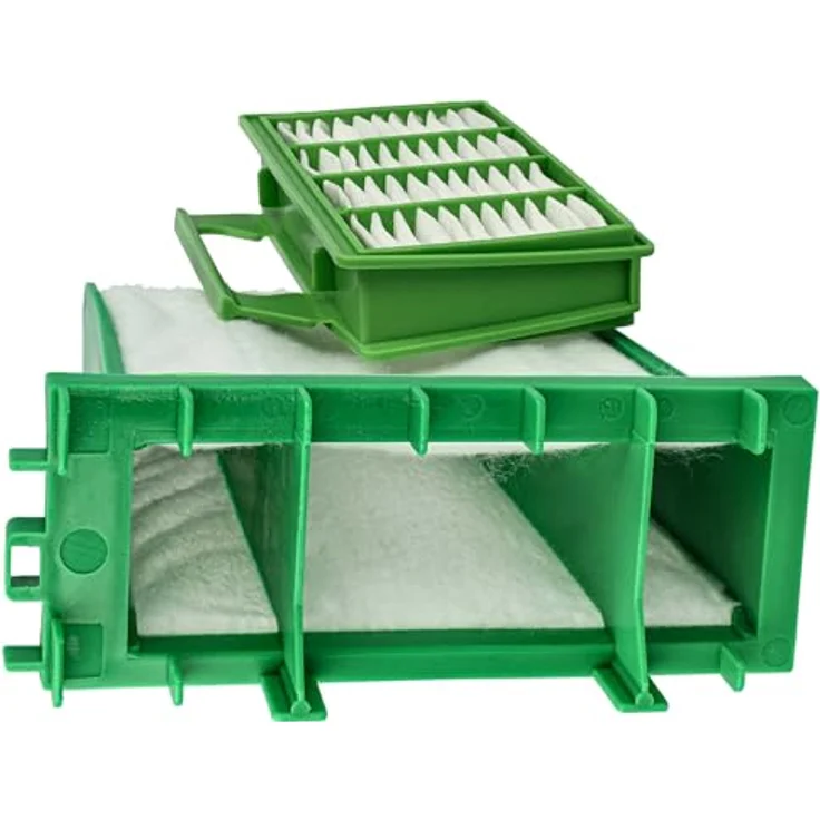 VHBW Filter-Set kompatibel mit Sebo Airbelt K3, K1, 4x Mikrofilter und Hygieneschutzfilter, weiß/grün – Bild 8