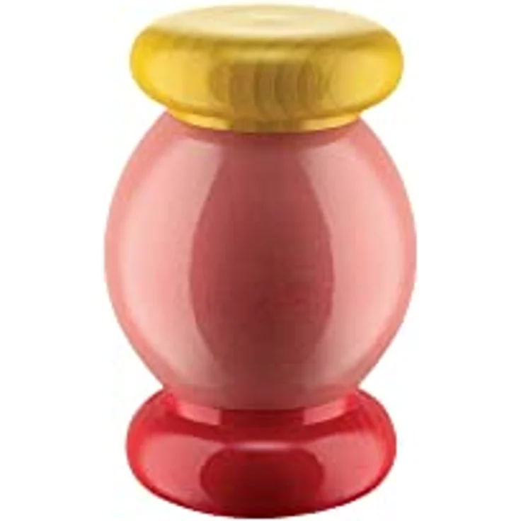 Alessi ES18 2 Salz-/Pfeffer-und Gewürzmühle aus Buchenholz, rosa, 100 Values Collection, Steel, Gelb, Rot, Pink – Bild 1