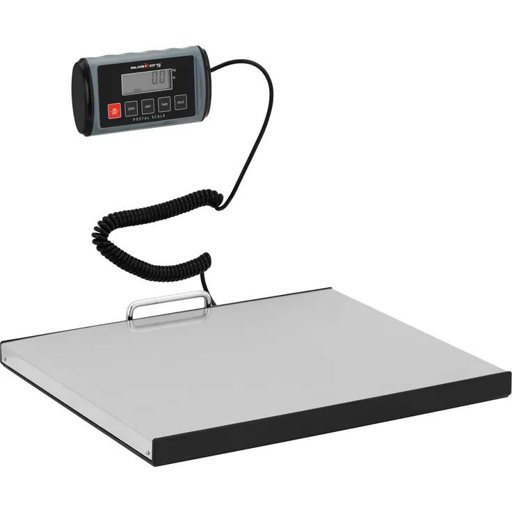 Steinberg Systems Feinwaage Paketwaage digital Industriewaage Bodenwaage Versandwaage LCD 200 kg, präzise Messung bis 200 kg, Edelstahl, LCD-Display mit Hintergrundbeleuchtung