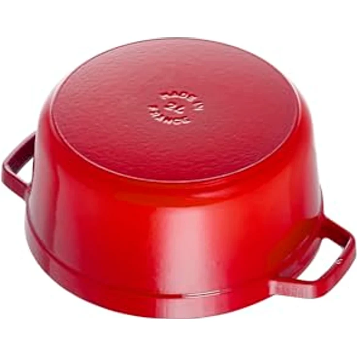 Staub Cocotte, rund, Induktionsgeeignet, Gusseisen, 30 cm, 1 Einheiten, Kirschrot, – Bild 5