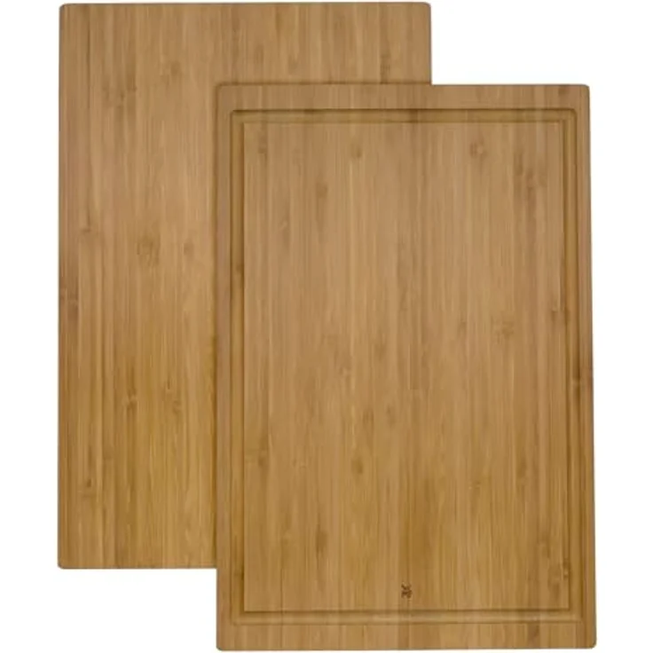 WMF Schneidebrett Bambus natur, 45 x 30 x 1,9 cm, Holzbrett groß - Tranchierbrett mit Saftrille - Küchenbrett klingenschonend – Bild 7