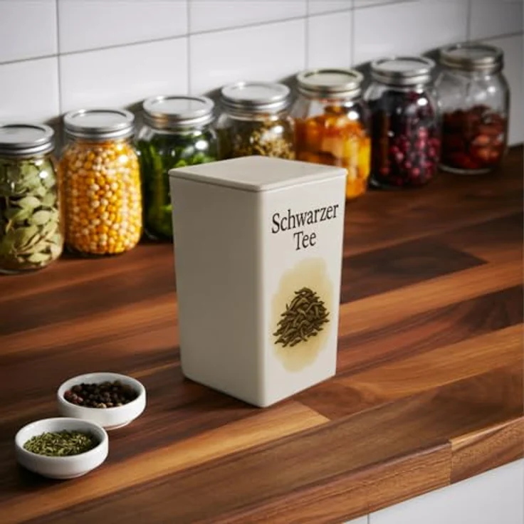 speecheese Tea Harmony Schwarzer Tee Dose, 900ml Metalldose mit illustrativem Design und lebensmittelechter Qualität – Bild 5