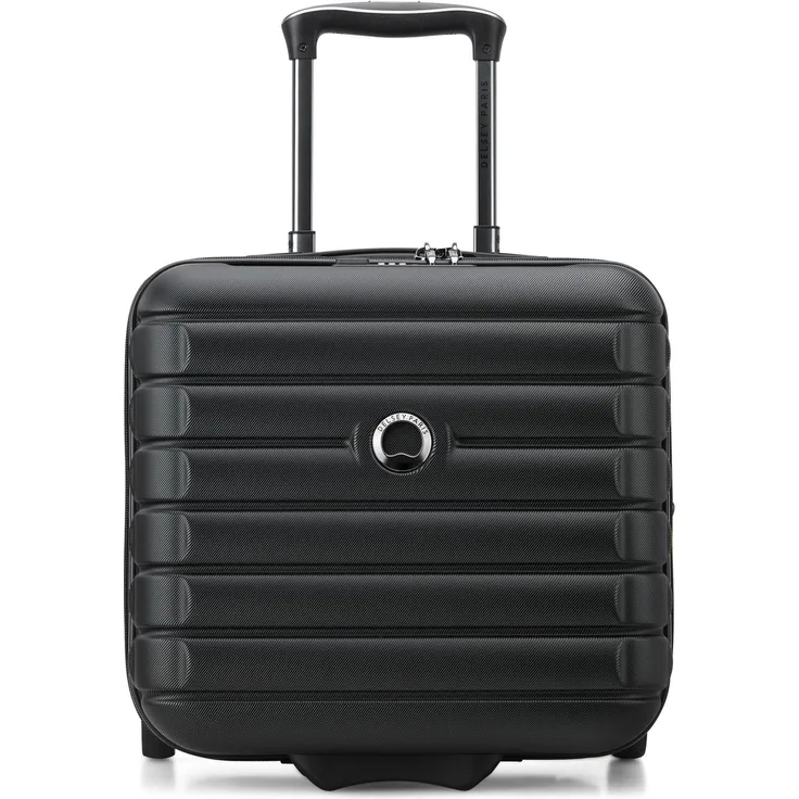 Delsey Shadow 5.0 4-Rollen Businesstrolley 38 cm Laptopfach mit Dehnfalte, Schwarz (30 l)