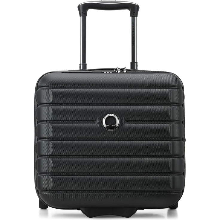 Delsey Shadow 5.0 4-Rollen Businesstrolley 38 cm Laptopfach mit Dehnfalte, Schwarz (30 l)