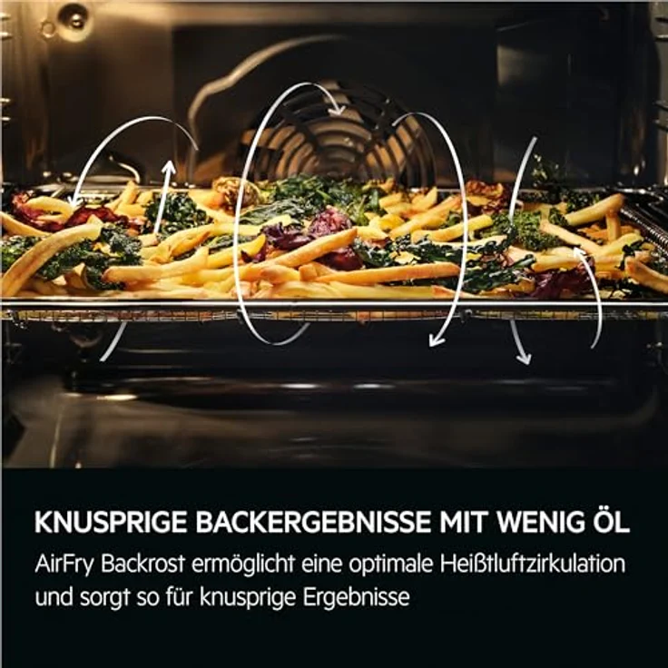 AEG CIB6499APB Standherd, 60 cm mit Induktions-Kochfeld, 73 l Volumen, Pyrolyse-Selbstreinigung, Energiesparender Betrieb – Bild 3