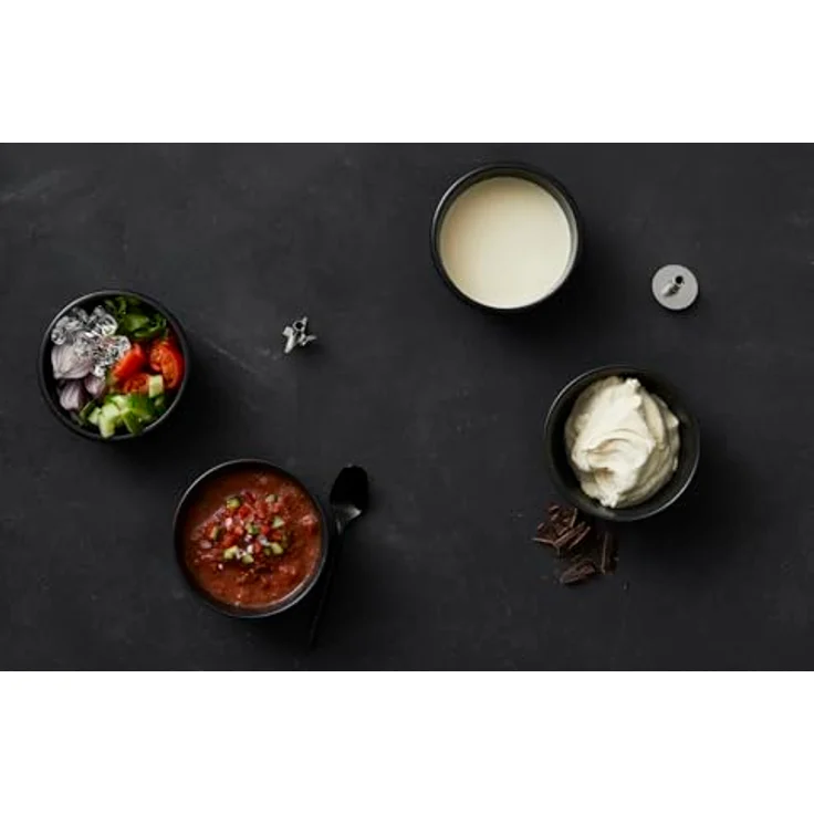 bamix G200 GASTRO PRO-2 Stabmixer Set, 200 Watt, 2 Stufen, inkl. Multifunktionsmesser, Quirl- und Schlagscheiben-Aufsatz, Edelstahl, Weiß/Lichtgrau, Made in Switzerland – Bild 3