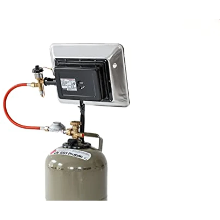 ROTHENBERGER Heiz – Strahler inkl. Schlauch & Regler Gasheizstrahler, Aufsatzheizstrahler, betrieben mit Propan - Gas Für 5 Kg oder 11 Kg Flaschen, 35984 – Bild 2
