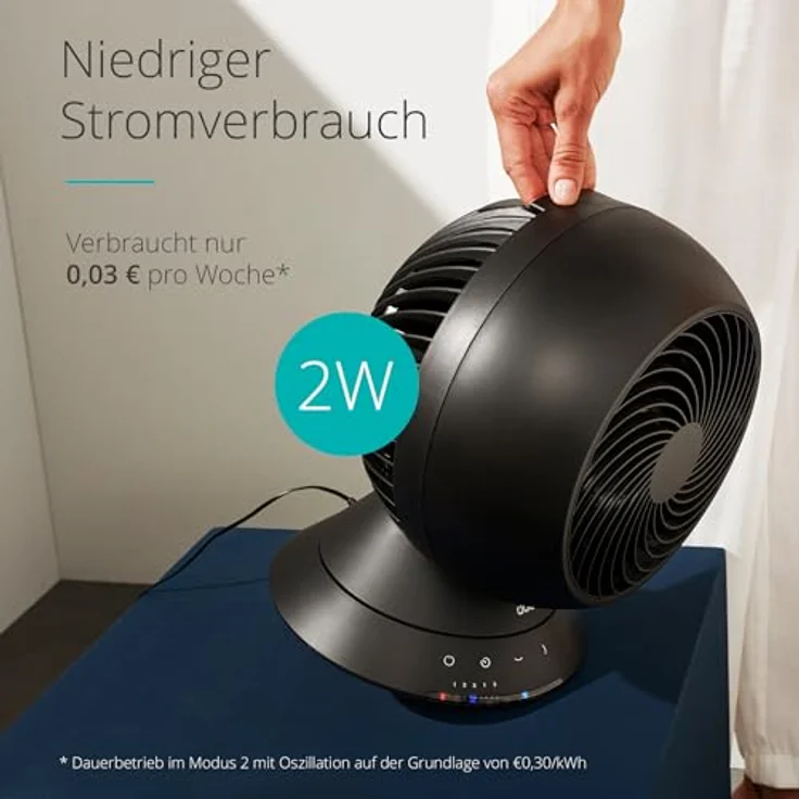 DUUX DXCF07 Globe Tischventilator Schwarz, 23 Watt – Bild 6