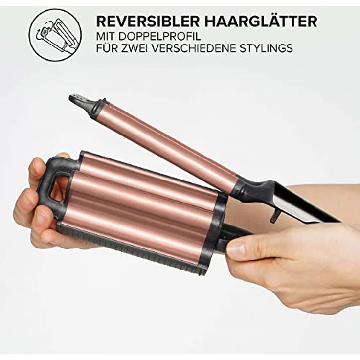 Bellissima My Pro Beach Waves GT20 400 Haarglätter, glätteisen, Keramikbeschichtung, breite und enge Wellen, natürlicher Effekt, 3 Stufen Temperatur 160 ° C - 200 ° C – Bild 3